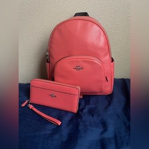 Coach Court Backpack & Accordion Zip Wallet w/Wristlet Strap
